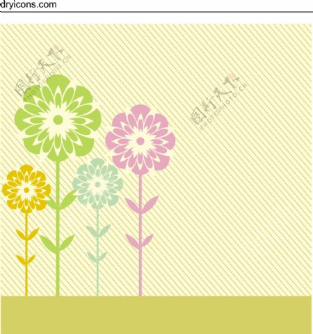 花朵底纹卡片背景