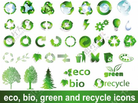 40绿色回收标识向量集的性质