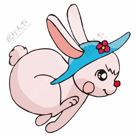 印花矢量图童装可爱卡通卡通动物兔子免费素材