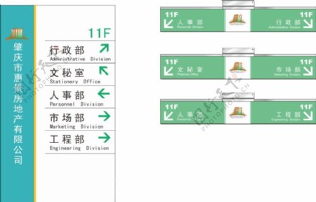 走道指路牌cdr矢量素材