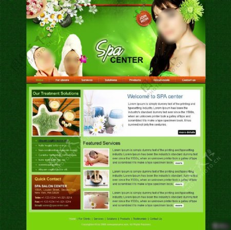 女性美容SPA网页设计