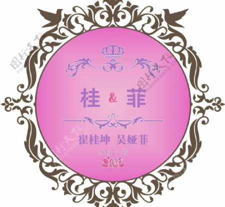 婚礼logo欧式图片