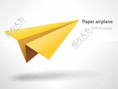 矢量折纸飞机素材