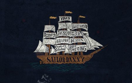 位图艺术效果手绘航海元素船免费素材