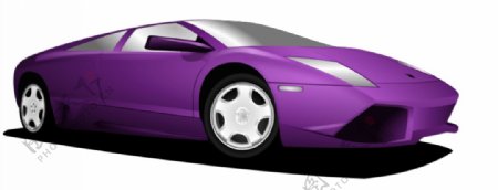 紫色的兰博基尼矢量图像