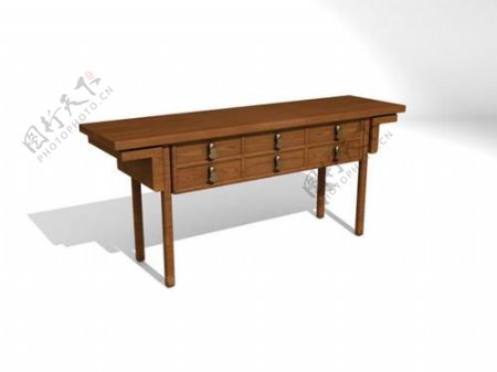 中式桌子3d模型桌子3d模型8