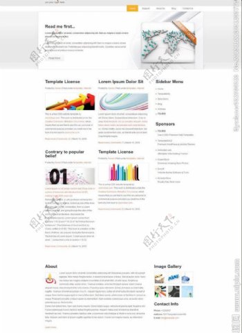 商业自由网页模板图片