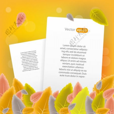 橙色树叶书信宣传稿文本设计