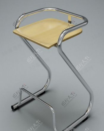 3D吧椅模型
