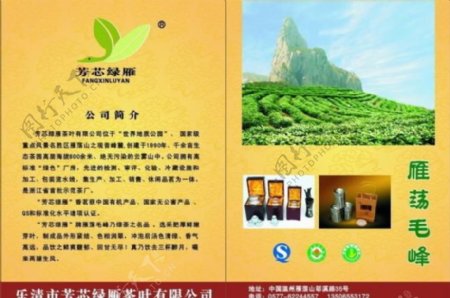 茶叶公司宣传画册广告页图片
