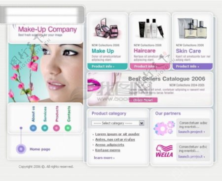 医疗美容类韩国网站模板
