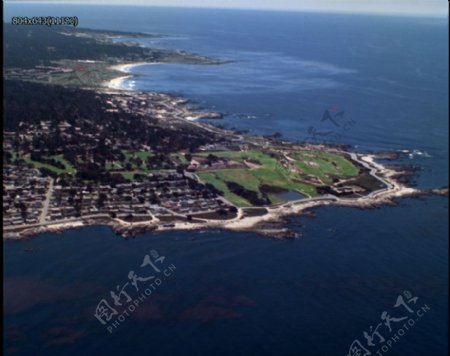 沿海海边风景线