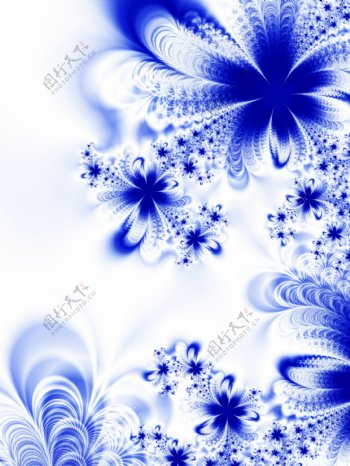 蓝色花朵壁纸背景