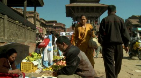 尼泊尔乡村市场的9股的录像