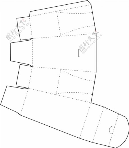 包装盒外形矢量纸盒矢量包装盒展开分割图矢量123