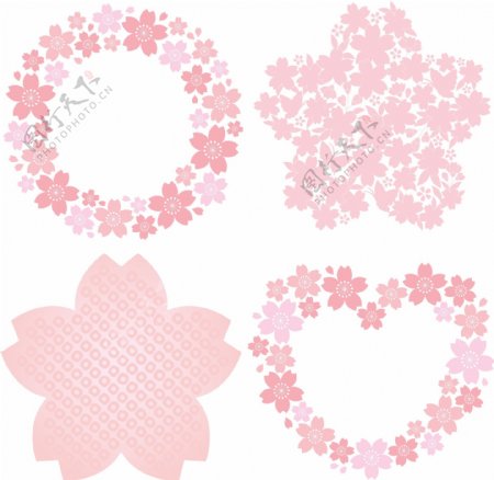 粉色花卉装饰花卉