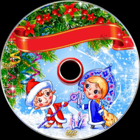圣诞dvd光盘模板图片