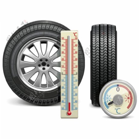 轮胎胎压检测表矢量素材