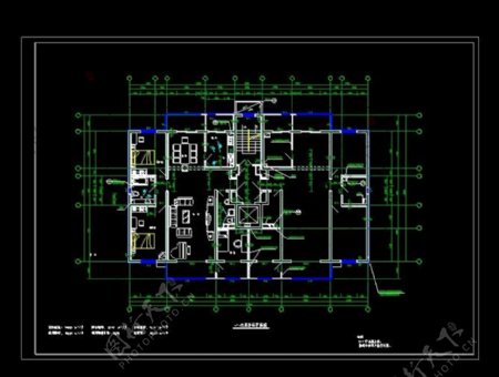 某住宅建筑单元CAD平面图纸