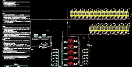 某市工厂动力机房水系统平面设计图