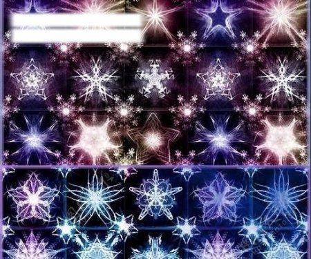 冬日圣诞绝美幻彩星星笔刷图片