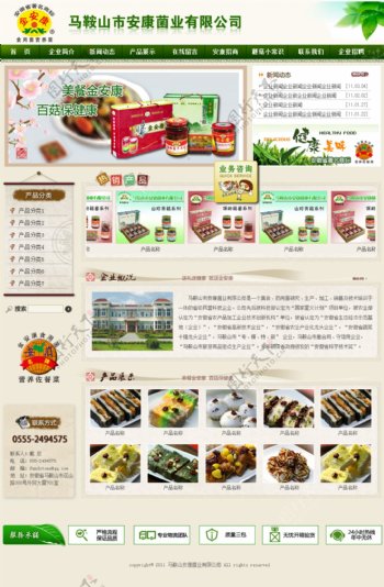食品类网页模板图片