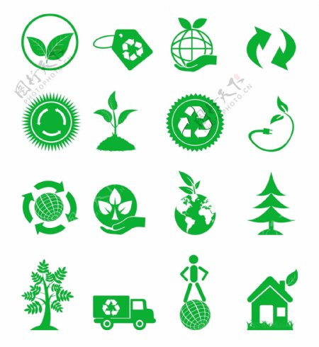 绿色生态的图标