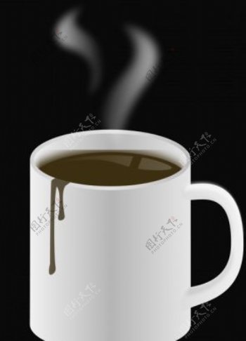 一杯热咖啡矢量图
