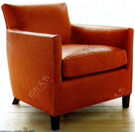 欧式米红色的单人沙发椅一把椅子所以