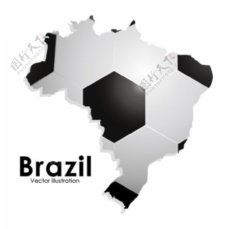 个性巴西足球矢量素材