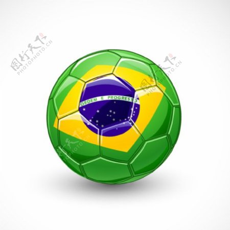 创意巴西足球矢量图