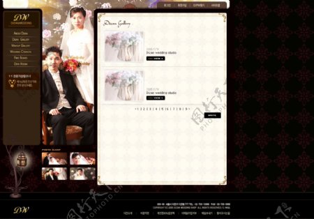新婚摄影记念相册韩国网页模板3图片