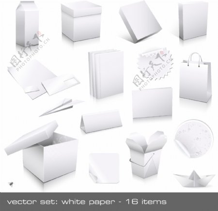 空白纸盒VI元素矢量素材