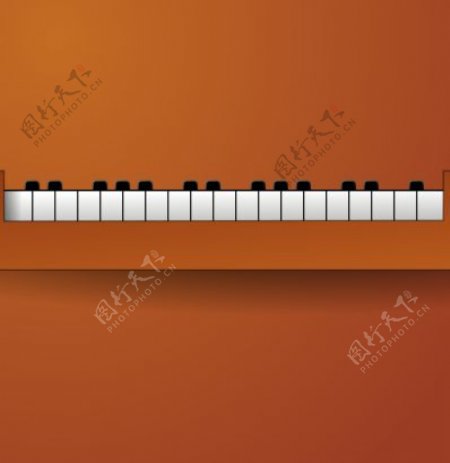 矢量绘图的钢琴