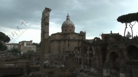 古罗马遗迹放大股票视频视频免费下载