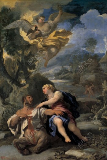 GiordanoLucaLamuertedelcentauroNesoCa.1697意大利画家卢卡焦尔达诺FaPresto人物油画装饰画