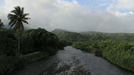 塔希提河流域的微弱的彩虹2股票的录像