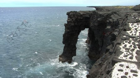 夏威夷的基拉韦厄火山熔岩海拱股票视频