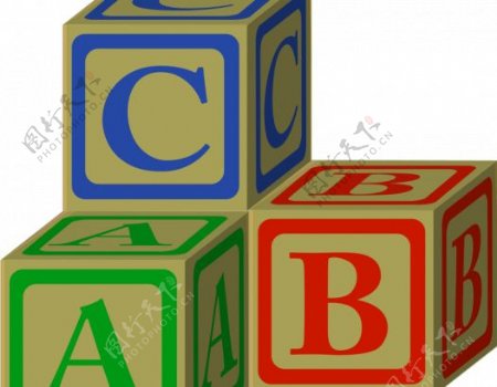 ABC块矢量图像