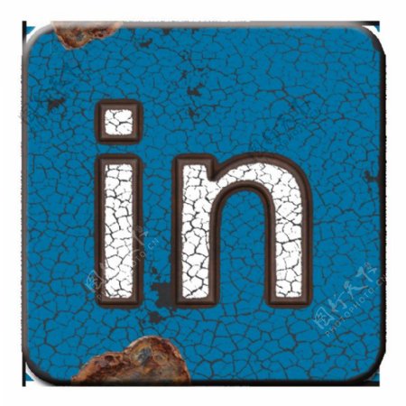 LinkedIn金属垃圾社会图标png