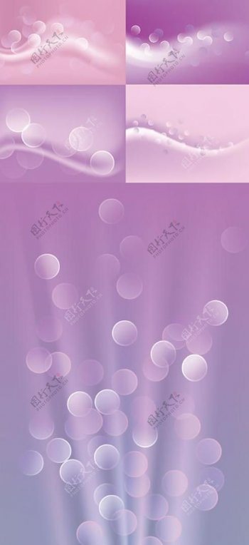 梦幻紫色背景矢量素材