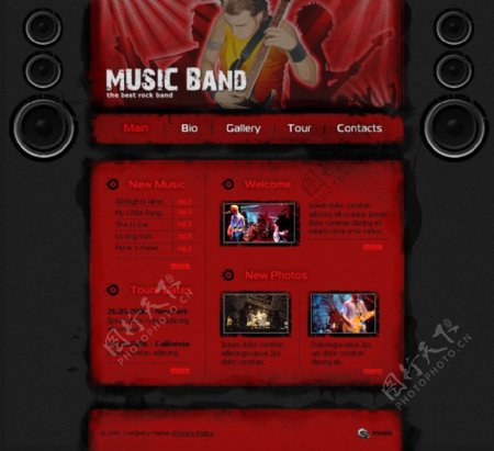 music网站模板下载