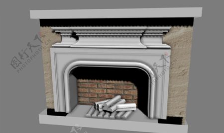 壁炉模型图片