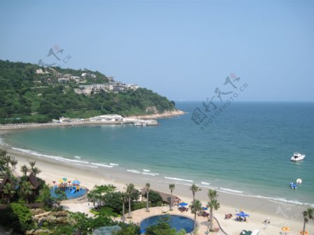 大梅沙喜来登酒店的私家海滩原创图片