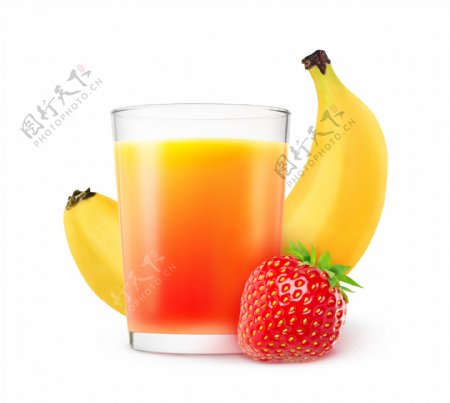 香蕉草莓果汁