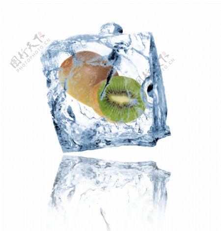 冰中猕猴桃图片