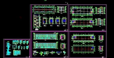 三层工业厂房车间框架结构设计图