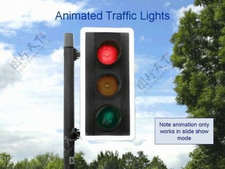 交通灯的动画模板