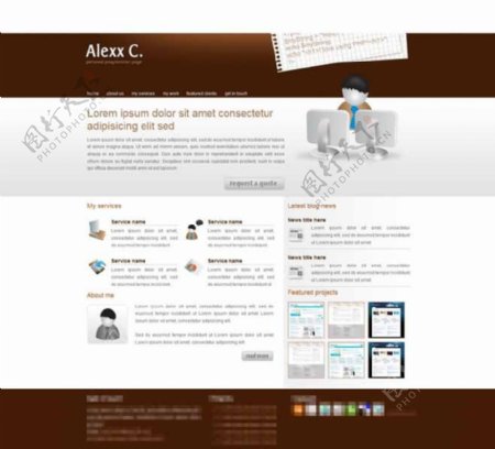 电脑科技企业网站CSS模板