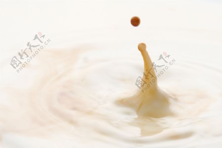 飞溅的奶咖啡图片